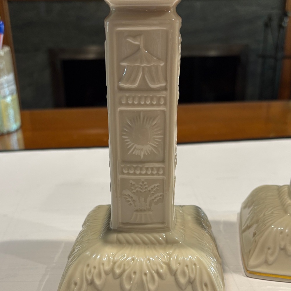 Lenox Cream and Gold Candlestick Holders - Picture 3 of 8